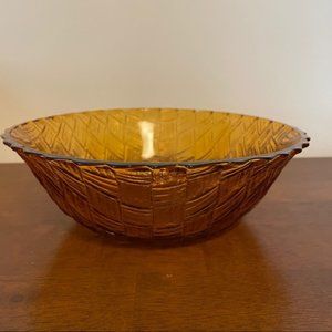 Vintage Indiana Glass Amber Bowl